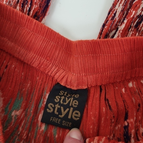 Rayon Abstract Lounge Pants High Rise Flare Bell Bottom Festival Comfy - Picture 9 of 11